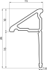 Polysan Krycí lišta pro vany a vaničky, 1200x1000mm, 2x roh, 2x zakončení, bílá 91021