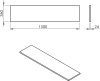 Sapho PLATO deska Rockstone 1500x24x360mm, bílá mat PL156-0101