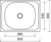 Nerezový dřez Sinks CLASSIC 500 M 0,5mm matný STSCLM5004005M