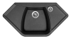 Granitový dřez Sinks NAIKY 980 Metalblack + Elasta nerez/černá G23474