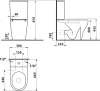 Sapho BELLO WC kombi, Rimless, spodní/zadní odpad, bílá PC103WR