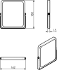 Gedy MIDORI kosmetické zrcátko na postavení, 162x185mm, oboustranné, černá/bambus 2106