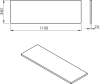 Sapho PLATO deska Rockstone 1100x24x360mm, bílá mat PL116-0101