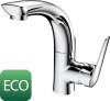 Sapho FLY stojánková umyvadlová baterie s otočnou hubicí, ECO kartuše, chrom DF004-01