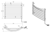 Aqualine Elektrický sušák ručníků, 570x465mm, 72W, šedý hliník-metalíza (RAL9007) SU210A