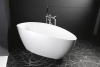 Gelco ELIPSIE volně stojící vana 1570x700x560mm, litý mramor, bílá lesk GVEL1570
