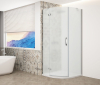 Gelco TRINITY CHROME čtvrtkruhový sprchový kout 900x900mm, matné sklo, levé GT6590ML-CH