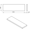 Sapho AVICE deska pod umyvadlo 120x36cm, tl.5cm, cement AV1267