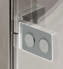 Mereo Sprchové dveře, Novea, 100x200 cm, chrom ALU, sklo Čiré, pravé provedení, nerezový žlab ke stěně CK10311ZPZ