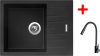 Granitový dřez Sinks PERFECTO 650 Metalblack + ELASTA S černá matná G24874