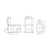Bruckner LEON WC kombi, Rimless, spodní/zadní odpad, bílá 201.437.4