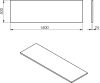 Sapho PLATO deska Rockstone 1600x24x500mm, bílá mat PL160-0101