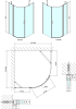 Polysan ZOOM čtvrtkruhová sprchová zástěna 1000x1000mm, čiré sklo, levá ZL2616L