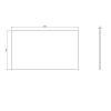 Sapho SKARA deska Rockstone 805x12x470 mm, bílá mat CG023-0101