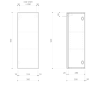 Sapho ESPACE skříňka 35x94x32cm, 1x dvířka, levá/pravá, bílá lesk ESC530-3030