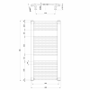 Aqualine ORBIT otopné těleso s bočním připojením 600x960 mm, bílá ILO96T
