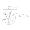 Sapho SLIM hlavová sprcha, průměr 300mm, černá mat MS573B