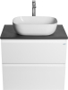 Aqualine ALTAIR skříňka s deskou 68 cm, bílá/antracit břidlice AI270-03