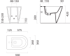 GSI KUBE X bidet stojící, 36x55cm, černá mat 9462126