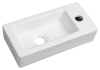 Sapho ZOE keramické umývátko 37x18 cm, otvor pro baterii vpravo, bílá AR495