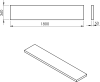 Sapho AVICE deska pod umyvadlo 180x36cm, tl.5cm, cement AV1867