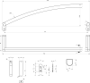 GSI NORM čelní držák ručníků 80cm, pro umyvadlo 8644111, chrom PANMA80