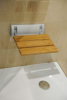 Aqualine RAVO sklopné sedátko do sprchového koutu 32x32, 5cm, bambus AE236