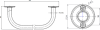 Aqualine WHITE LINE držák ručníků 50cm, bílá 8010