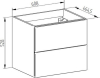 Mereo Aira, koupelnová skříňka s keramickým umyvadlem 61 cm, dub Halifax CN740