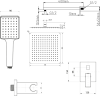 Sapho CUBEMIX podomítkový sprchový set s pákovou baterií, 2 výstupy, vyústění, zlato mat CM042GB-01