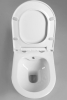 Závěsné WC AVVA CLEANWASH , integr. baterie a bidet. sprška s podomítkovou nádržkou a tlačítkem Schwab, bílá 100315-SET5