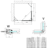 Polysan FORTIS obdélníkový sprchový kout 800x1000 mm, rohový vstup FL1080LFL1010R