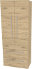 Mereo Bino, koupelnová skříňka vysoká 163 cm, dvojitá, Multidecor, Dub San remo sand CN699DSAN