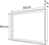 Sapho SORT zrcadlo s LED osvětlením 60x80cm, senzor, 2700-6500K, černá mat ST080S
