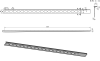 Sapho Spádová lišta, levá, výška 10mm, délka 1000mm, nerez mat SPD10-L