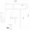 Sapho HANDICAP madlo sklopné s opěrnou nohou 600mm, bílá XH521W