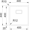 Nerezový dřez Sinks BOX 440 FI 1,0mm RDBOK4404401FI