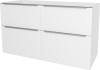 Mereo Mailo, koupelnová skříňka 121 cm, chrom madlo, Multidecor, Bílá lesk perlička CN593SBIEL