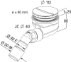 Aliaxis Česká republika s.r.o. Sifon pro sprchové vaničky Turboflow 1, ø 90 mm, bílá PR6041C (0205240)