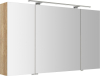 Sapho RIWA galerka s LED osvětlením, 3x dvířka, 121x70x17cm, dub alabama RIW120-0022