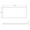 Aqualine VEGA deska pod umyvadlo 104x45cm, dub platin VG710