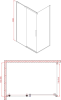 Polysan ALTIS LINE boční stěna 800mm, čiré sklo AL5915