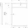 Sapho Podpěrná konzole 490x690x20mm, lakovaná ocel, černá mat 30362