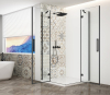 Gelco TRINITY BLACK obdélníkový sprchový kout 1200x1100mm, rohový vstup, čiré sklo GT2211-12C-B
