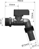 Arco ARCO zahradní ventil Nano1/2"x1/2" D15, anticalc 00460