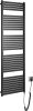 Aqualine TONDI-E elektrické otopné těleso rovné 450x1690 mm, 600 W, černá mat DE446T