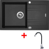 Granitový dřez Sinks LINEA 780 XC Metalblack + Elasta nerez/černá G20774XC