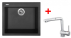 Granitový dřez Sinks CUBE 560 NANO Nanoblack+MIX 3 P CU560N6MI3PCL