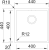 Nerezový dřez Sinks BOX 440 RO 1,0mm RDBOK4404401RO