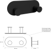 Sapho X-ROUND BLACK samolepící dvojháček, černá mat XR220B